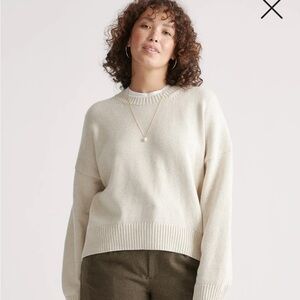 Quince organic cotton boyfriend crew sweater
